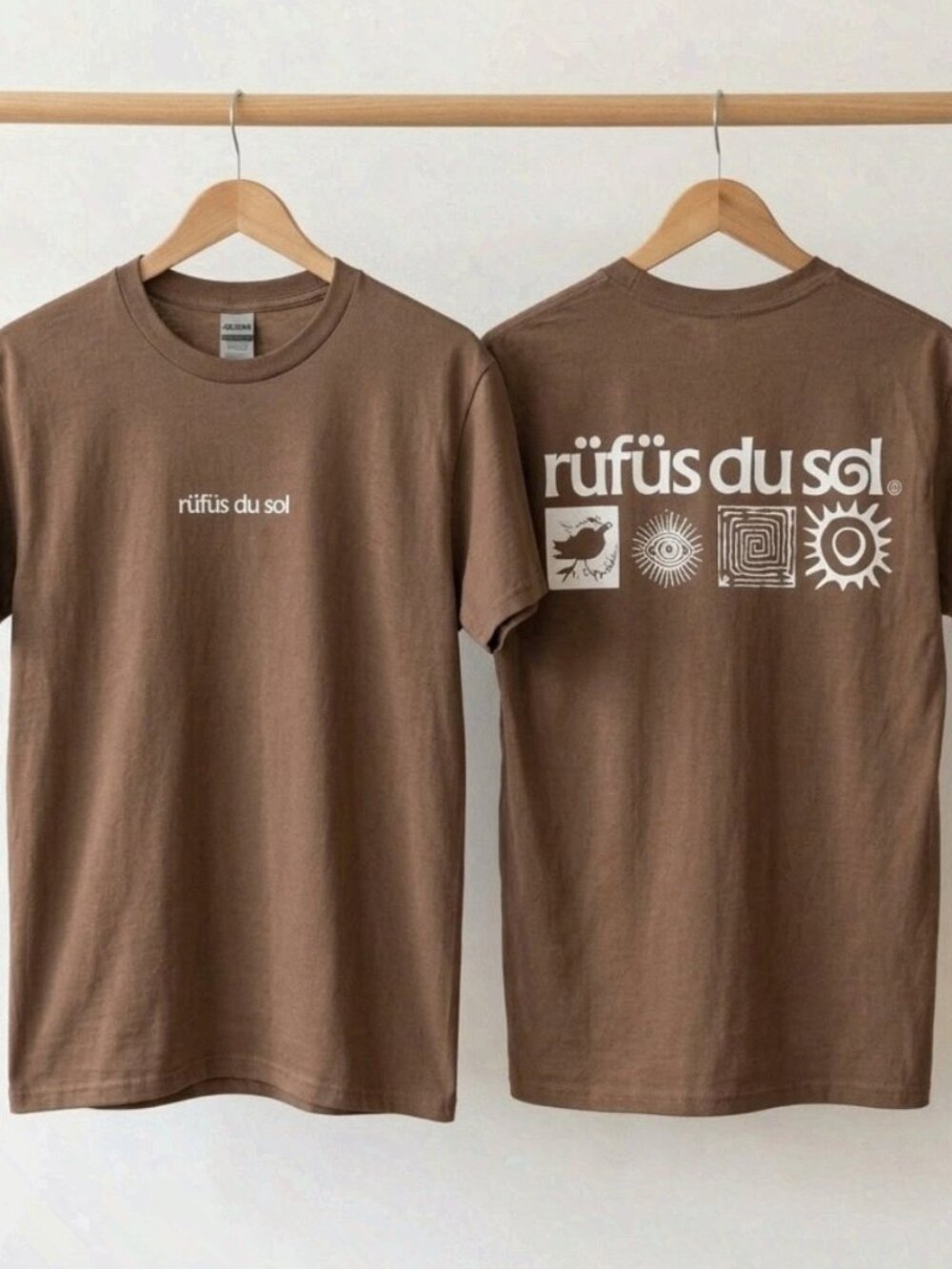Rüfüs Du Sol Tour 2026 Minimalist Taupe Tan T-Shirt Reprint
